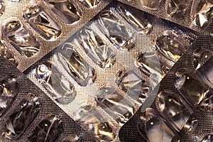 Empty packaging for capsules of drugs, without pills