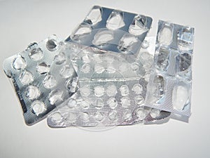 Empty packing of medical tablets