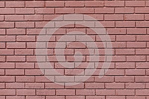 Empty painted red brick wall background