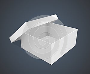 Empty paper box vector illustration