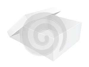 Empty paper box vector illustration