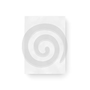 Empty paper letter white sheet template. Paper and carton texture. Paper surface canvas. Vector