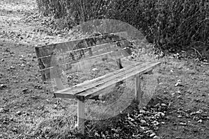 Empty park bench sadness and depression