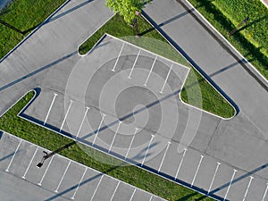 Empty parking lot from above