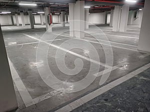 Empty Parking lot Building basement underground