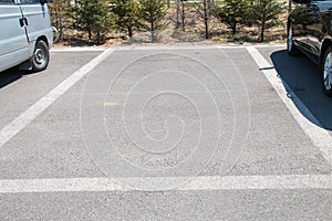 Empty parking spaces