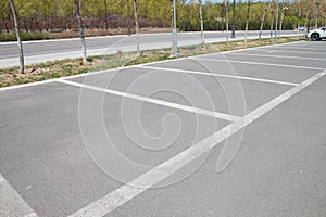 Empty parking spaces