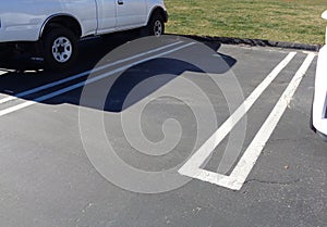 Empty Parking Spot Between Two Cars in a Parking Lot 3