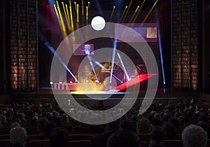 Empty parterre in a concert hall. photo