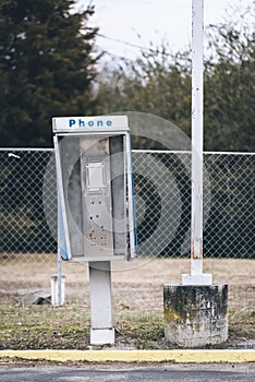 Empty payphone box
