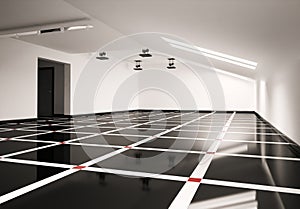 Empty penthouse interior 3d