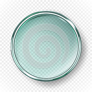 Empty petri dish on transparent background