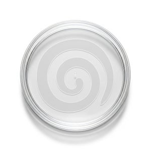 Empty Petri Dish on White Background