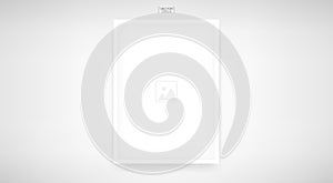 Empty photo frame or picture frame on white background.