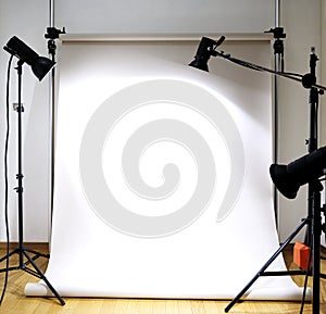 Empty photographic studio