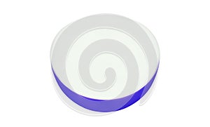 Empty pialat isolated on white