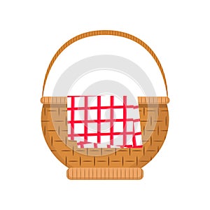 Empty picnic basket icon
