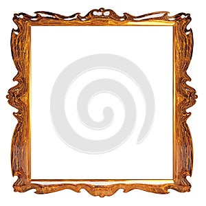 Empty picture frame with amber pattern