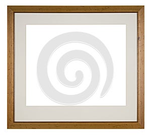 Empty picture frame isolated on white background