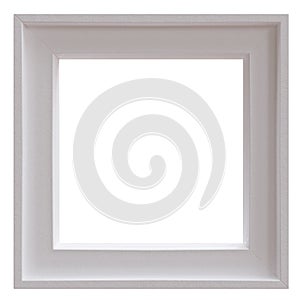 Empty picture frame on wall, isolated on white, 3d render