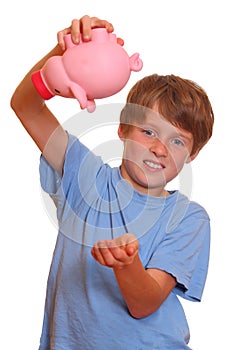 Empty piggy bank