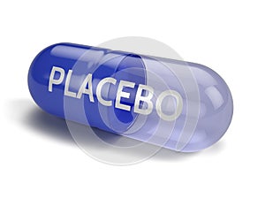 Empty pill with a placebo effect photo