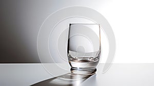 An empty pint glass isolated on a white background