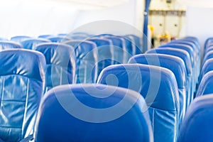 Empty plane interior with no people