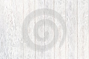 Empty plank white wooden wall texture background. White wood background