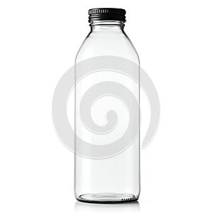 Empty plastic bottle isolated on white background
