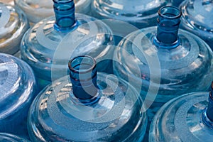 Empty plastic canister bottles for water dispenser