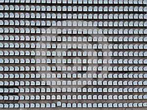 Empty Plastic Chairs at the Stadium