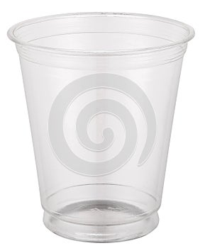 Empty plastic cup.