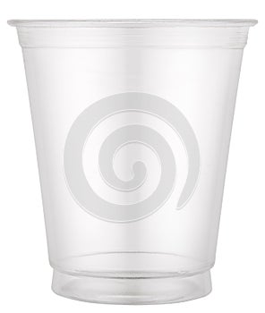 Empty plastic cup.