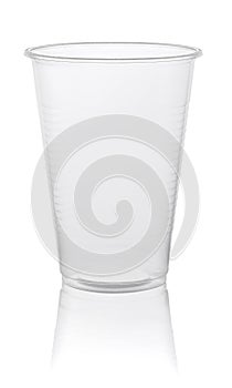 Empty plastic transparent disposable cup