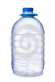 Empty plastic water bottle