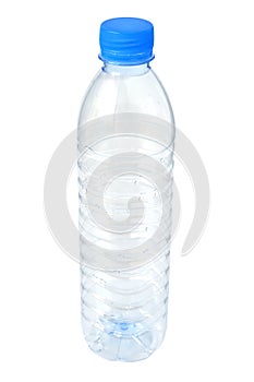 Empty plastic water bottle
