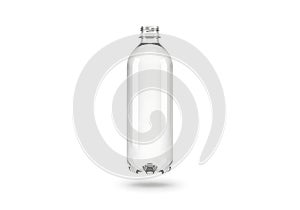 Empty Plastic Water Bottle on White Background
