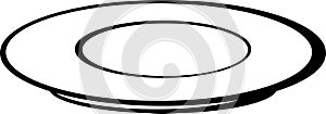 Empty plate or dish vector illustration