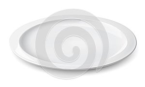 Empty plate isolated. Vector illustration