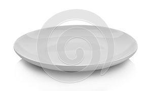 Empty plate isolated on white background.