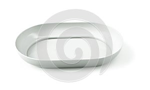 Empty plate isolated on white background 3d render photo