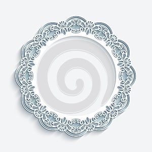 Empty plate with ornamental border