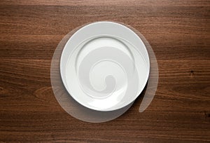 Empty plate at the table