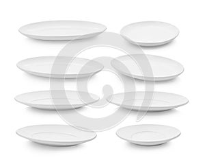 empty plate on white