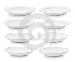 empty plate on white background