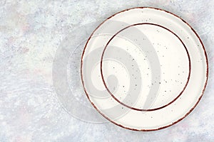 Empty plates, tableware