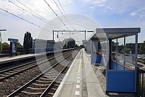 empty platforms due to strike of railway employees at Nieuwerkerk aan den IJssel