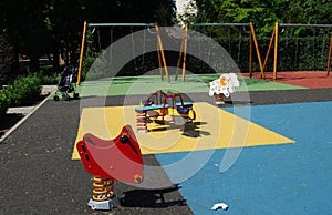 Empty playground in a park