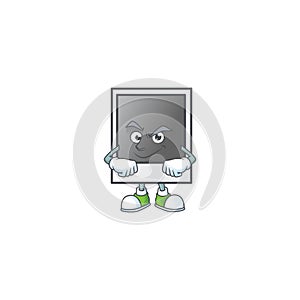 Empty polaroid photo frame mascot icon design style with Smirking face